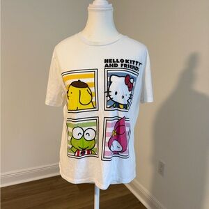 Sanrio Womens Hello Kitty and Friends T-Shirt - White Size Med